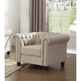 thumbnail image 2 of Bowery Hill Contemporary Fabric Upholstered Living Arm Chair in Beige, 2 of 3