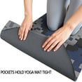 thumbnail image 3 of Blue Gray Camo Digital Pattern Hot Yoga Mat Towel Non Slip for Hot Yoga - Quick-Drying Yoga Mat Cover with 4 Corner Pockets with Travel Bag - Hot Yoga Towel Non Slip 74"x26", 3 of 6