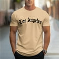 thumbnail image 2 of Men's Summer Crew Neck T Shirts Short Sleeve Letter Graphic Tee Shirt Tops Khaki, 2 of 5