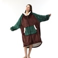 thumbnail image 3 of Oversized Wearable Blanket Hoodie, Sherpa Blanket Throws Hoodie Sweatshirt for Women Men, 3 of 8