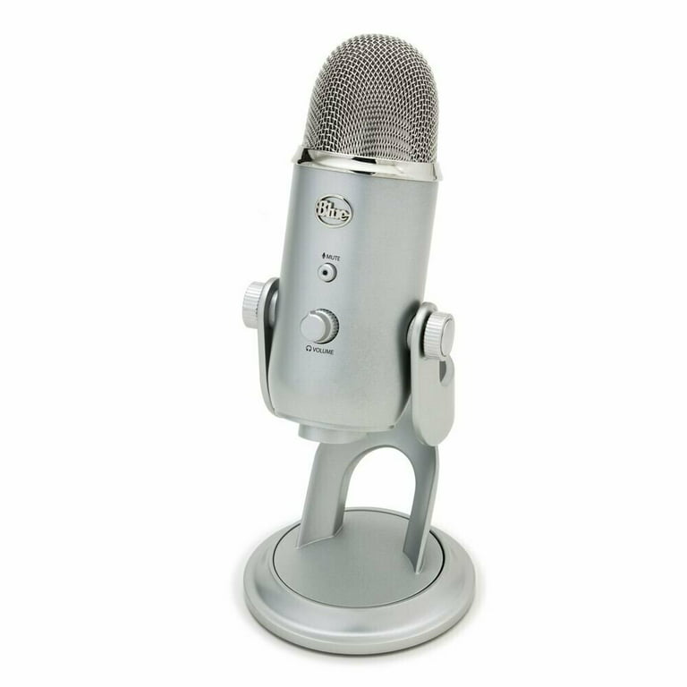 Blue Microphones Yeti USB Microphone (Silver) with Boom Arm & Mount Bundle