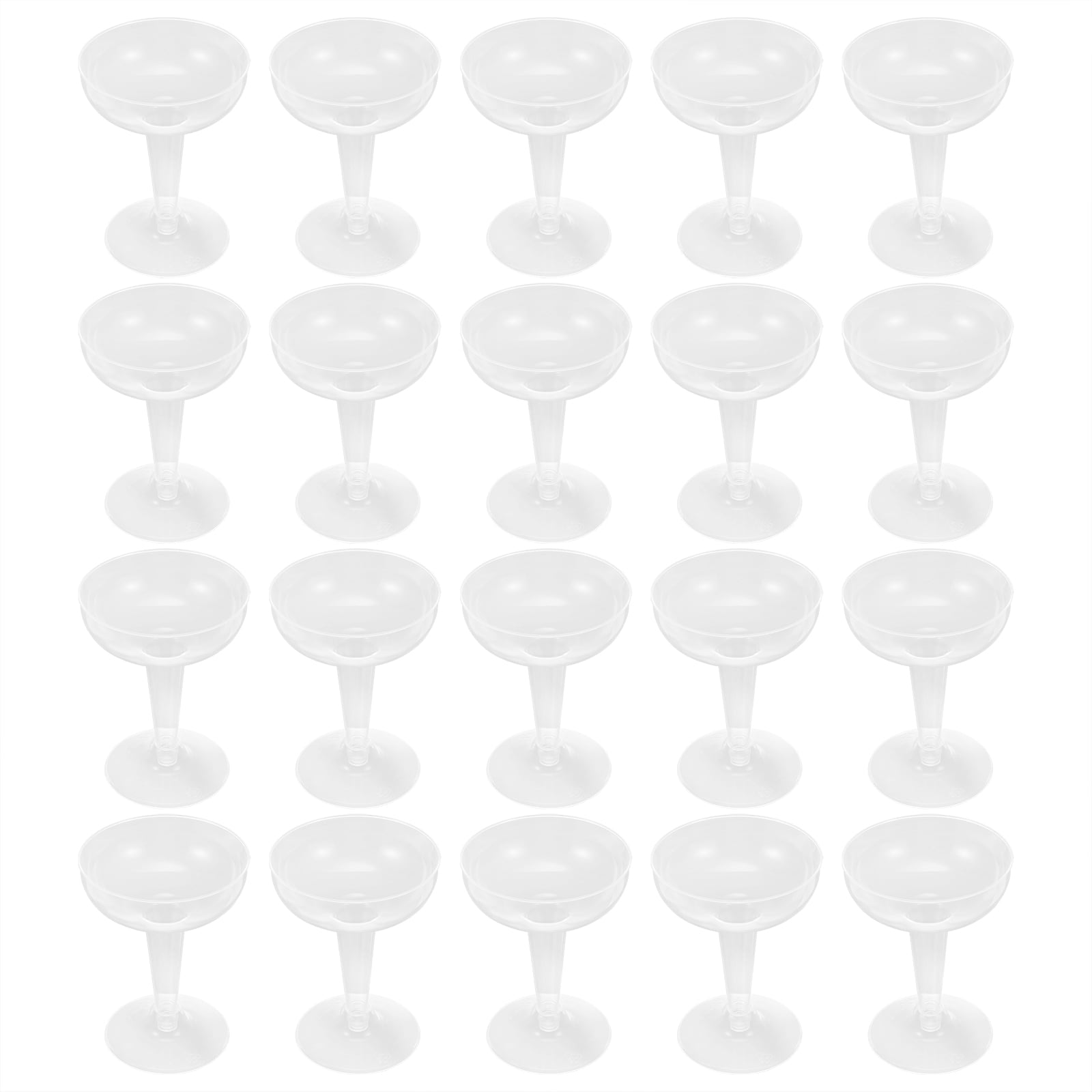24pcs Disposable Cocktail Champagne Cups Plastic Party Toasting Cups