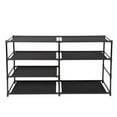 Mainstays 4 Tier 24 Pair Shoe Rack Storage Organizer, Rich Black