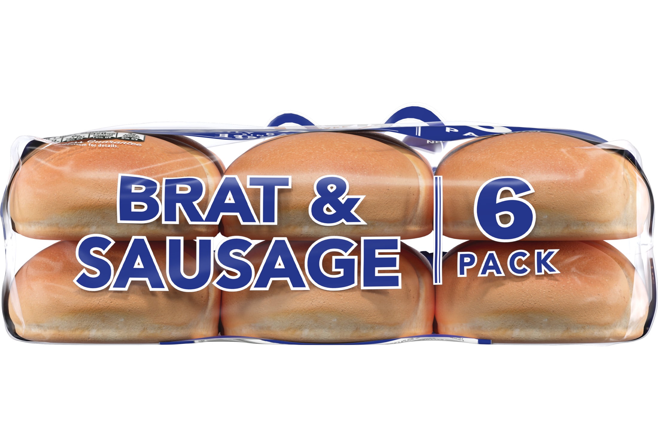 Lewis Bake Shop White Brat & Sausage Rolls, 14 oz, 6 Count