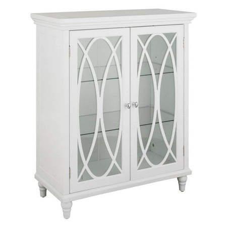 - Double Door Floor Cabinet in White