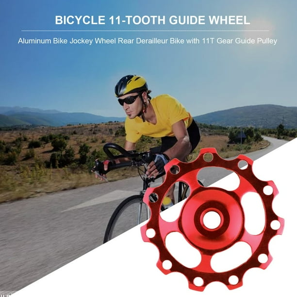 2 Packs New Arrival Aluminum Bicycles Rear Derailleur Jockey Wheel Road Bike Guide Roller Pulley Part Cycling Bike Accessories Red Walmart Com Walmart Com