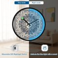 thumbnail image 5 of Indoor 12' Voice-Activated Luminous Decoration Wall Clock With LED Night Light Intricate Vintage Pattern, 5 of 8