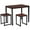 StyleB:Light Walnut Color Table and Chairs, variant on UHOMEPRO Dining Table Set for 3, Vintage Rectangular Counter Height Bar Table with 3 Stools, 4 Piece Bar Table Set for Kitchen Bar Dining Room Breakfast Nook, Hanging Stool Design, Natural + Black