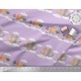 thumbnail image 3 of Soimoi Poly Crepe Fabric Floral,Clouds & Cat Kids Decor Fabric Printed Yard 42 Inch Wide, 3 of 3