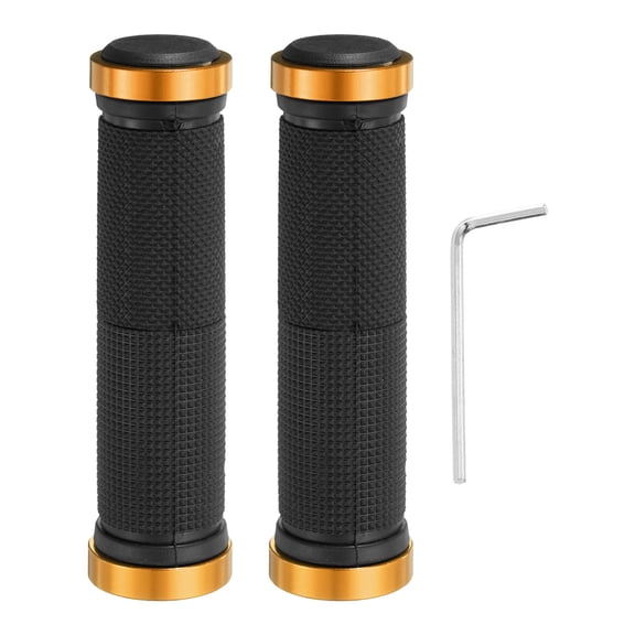 Uxcell Bike Handlebar Grips Double Lock On Non-Slip Bicycle Grips Fit 7/8" Handlebars for Mountain, Yellow