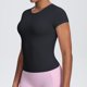 thumbnail image 5 of TaTaai Women's Sports T-Shirt Short Sleeve Crew Neck Fitted Slimming Breathable Naked Feel Yoga Running Gym Pilates Dance Workout Top Gift, 5 of 8