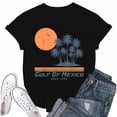thumbnail image 1 of Mexico Shirt: Gulf of Mexico Sunset Design Black L, 1 of 7