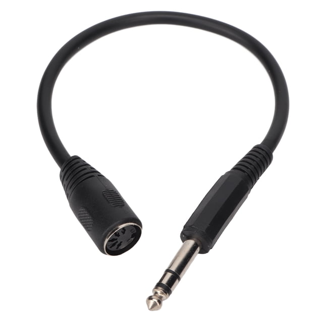 DIN 5 Pin Female To 6.35mm Male Adapter Cable, Microphone Sound Output Plug And Play Flexible Sound Adapter Cable Scratch Proof Pure Copper Core For Speaker