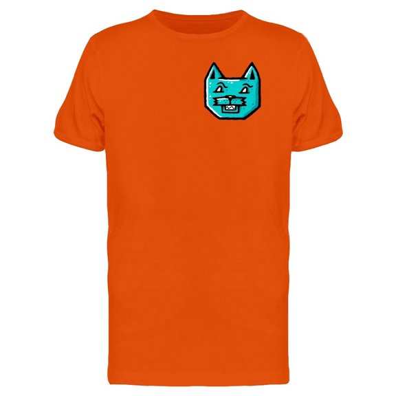 Retro Head Of A Blue Cat Tee Men's -Image by Shutterstock