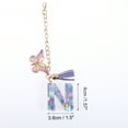 thumbnail image 2 of Unique Bargains 1 Pc Heart Sequin Letter N Butterfly Tassel Water Cup Pendant Purple Metal Resin, 2 of 5