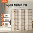 thumbnail image 3 of Japanese Style 6-Panel Room Divider, Wood Folding Screen for Indoor Privacy, Home & Office Partition, 3 of 11