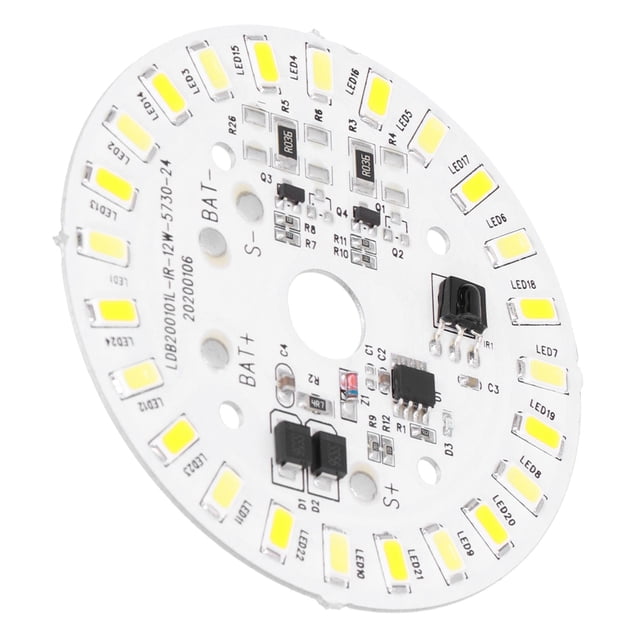 Panel de lámpara, panel de fuente de luz de lámpara de techo de 12 W y 24 LED, panel de chip de luz de uso conveniente