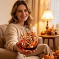 thumbnail image 2 of Fall Glassware Stemless Glasses with 2D Print Pumpkin Maple Leaves Drinking Glasses for Halloween Parties, Thanksgiving Party Home Kitchen Decorations Gifts, 2 of 6