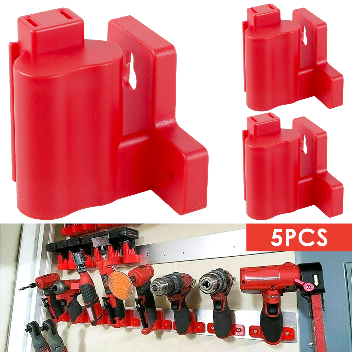 Atopoler 5Pcs Tool Holder Mount Tool Mount Tools Drill Mount Holder