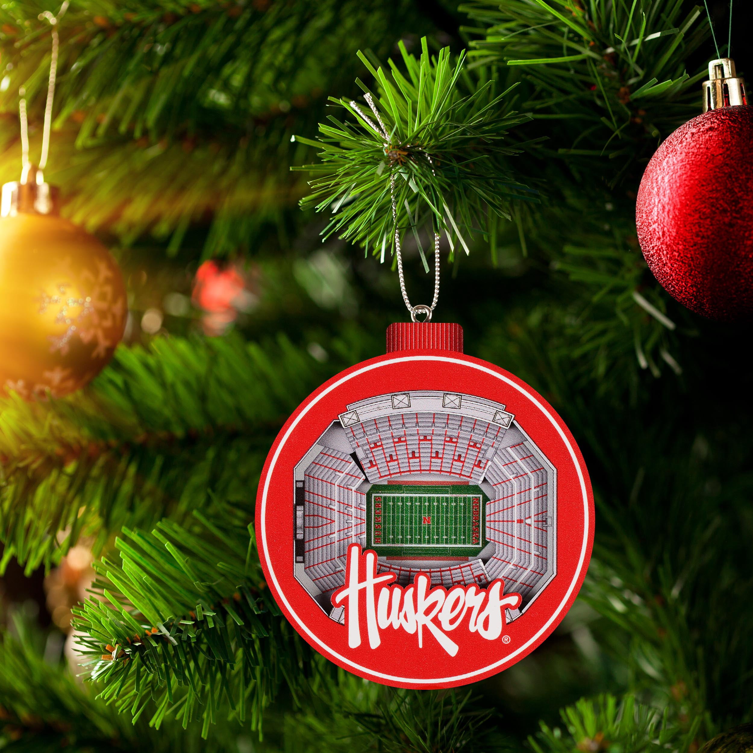YouTheFan NCAA Nebraska Cornhuskers 3D StadiumView Ornament