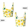 thumbnail image 6 of Sports Bra For Women, Cute Lemon Teal Leaves Sports Bras For Women High Support, Workout Tank Tops Woman With Removable Cups, 6 of 8