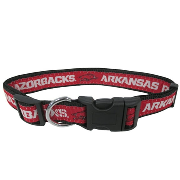 Pets First College Arkansas Razorbacks Pet Collar, 3 Sizes Available, Sports Fan Dog Collar - Medium