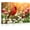 Frame-style, variant on Red Cardinal Bird Canvas Wall Art for Living Room Bedroom Home Decor Wildlife Nature Print with Spring Flowers Daisies Tulips Tree Branch Golden Bokeh Scenic Artwork