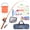 Orange, variant on Fishing Pole Set With Full Starter Kits 2 Portable Telescopic Rod And Spincast Reel Cambos A Net 2 Buckets For