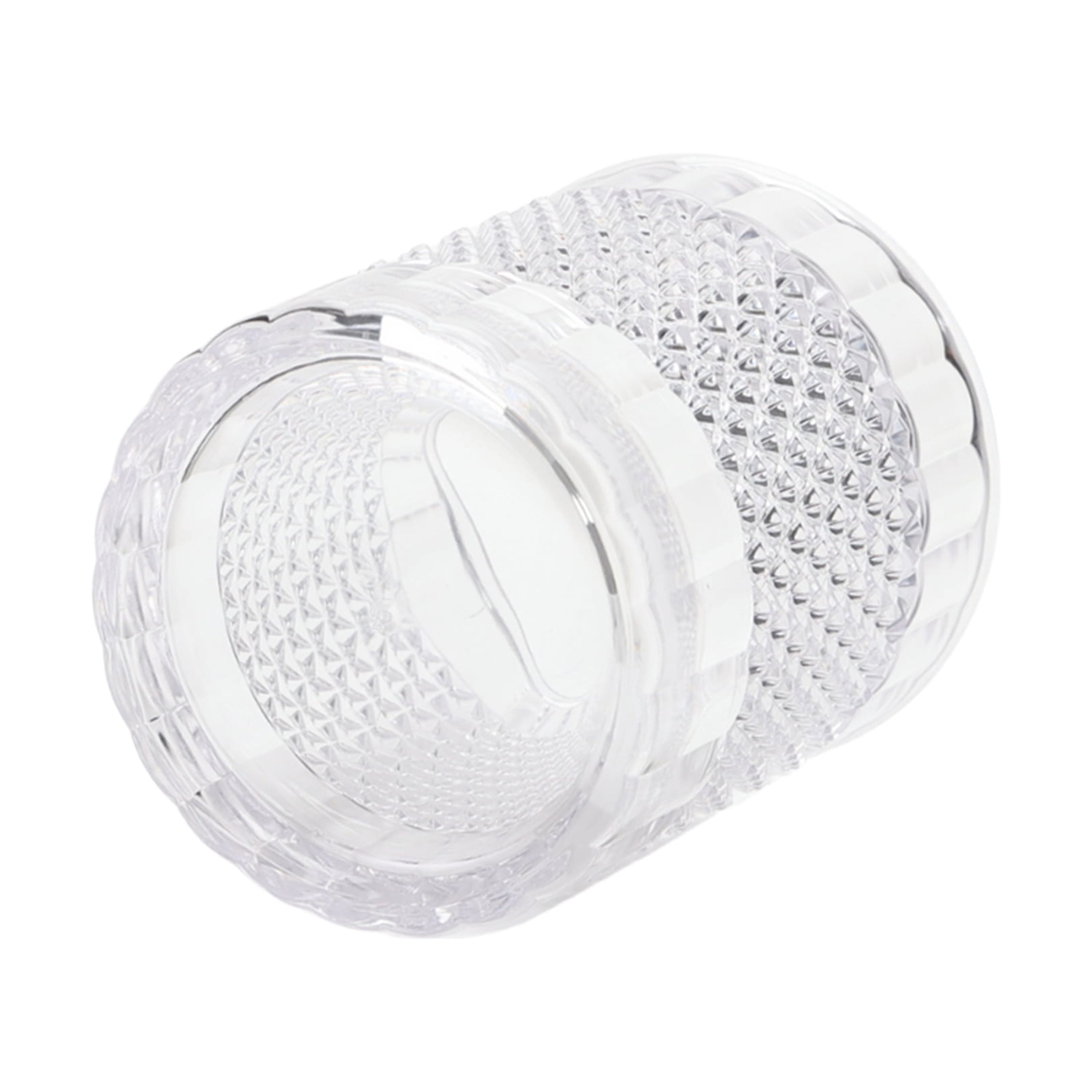 (6 pack) Mainstays 14-Ounce Short Acrylic Diamond Texture Tumbler, Clear