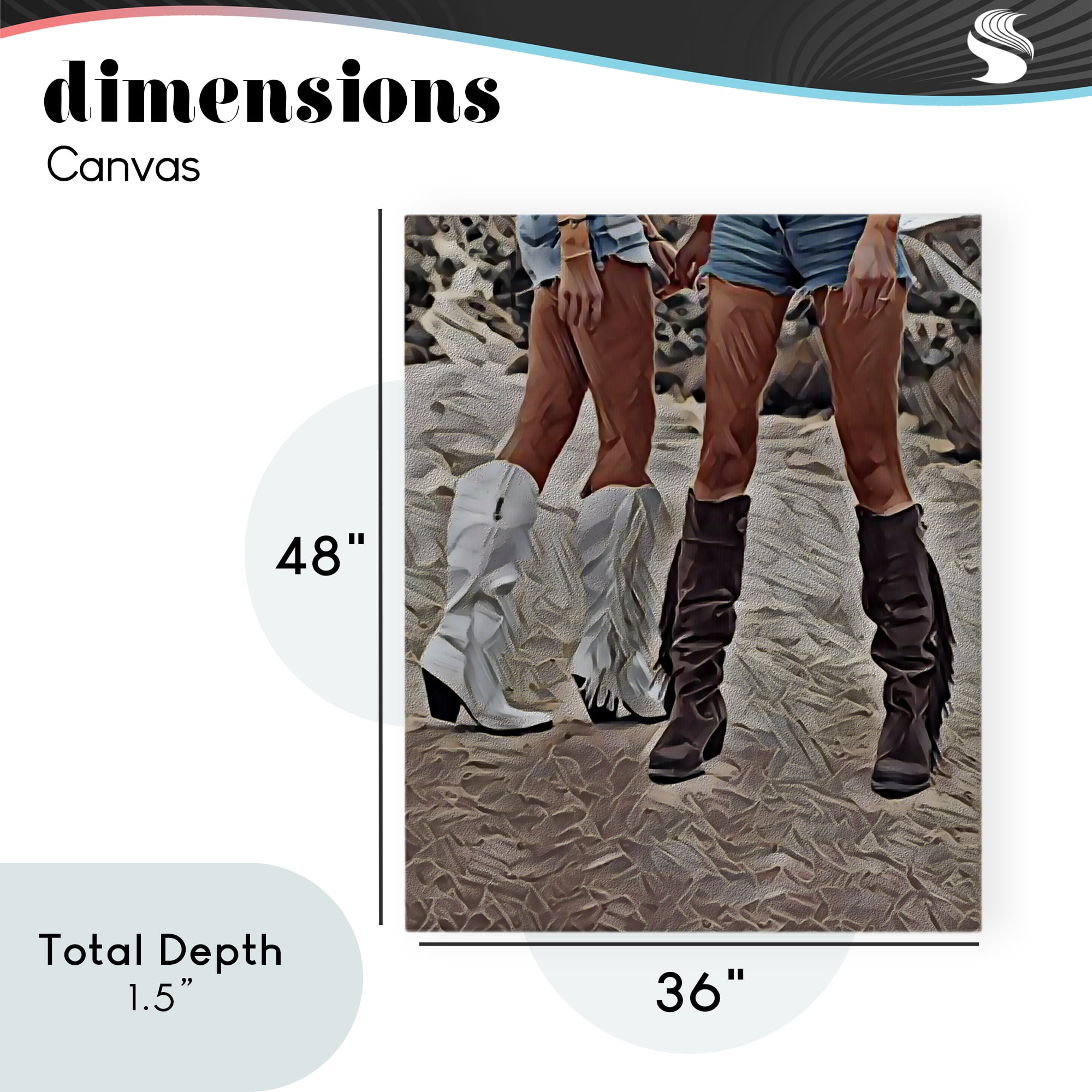 Rodeo Girls Friendship Canvas Wall Art, design by Jesse Keith