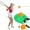 Orange#5, variant on mfyjkho Pickleball Trainer Practice Base with High Elastic Plastic Hole Ball for Beginners, Includes 2 Balls and Training Board for Skill Development