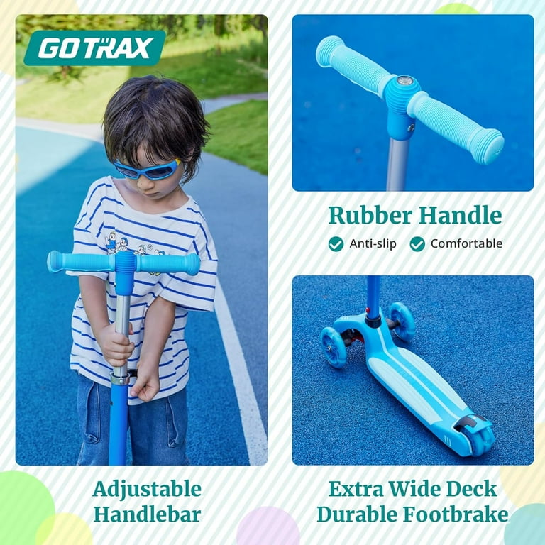 GOTRAX KS1 Kids Kick Scooter, 3-Wheel Toddler Scooter with LED