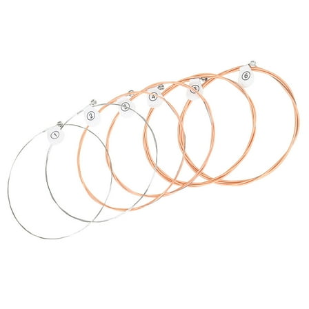 Milisten 6Pcs Assorted Color Guitar Strings Metal For Acoustic Guitar String Replacement Guitarists Supply