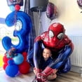 thumbnail image 2 of Decoraciones 3D de Spiderman para niños, globos de papel de aluminio de Los Vengadores, decoración para fiestas de cumpleaños, globos de aire, juguete de regalo para baby shower, 2 of 5