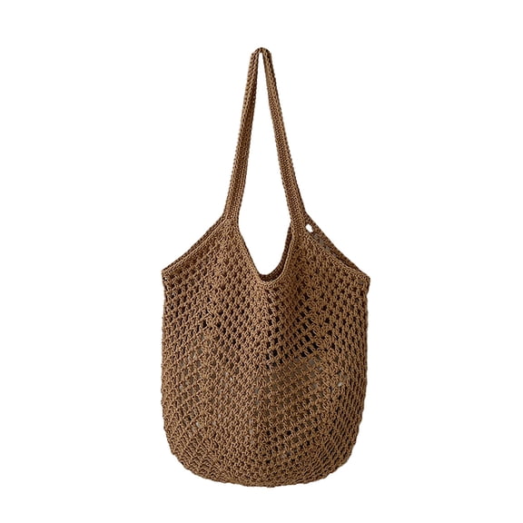 Beach Tote Bag Summer Crochet Beach Tote Bag Woven Shoulder Handbag for Women Large Capacity Mesh Handbag Soft Shoulder Bag for Vacation