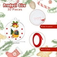 thumbnail image 2 of 30Pcs Clear Acrylic Round Diy Craft Christmas Tree Decor Pendant Set with Ribbon, 2 of 8