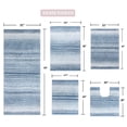 thumbnail image 3 of Home Weavers Gradation Rug Collection 100% Cotton Non-Slip Bathroom Rug Set Machine Washable Bathroom Rug, Bath Rug, Runner, U Shaped Contour, Bathroom Rug, Blue Color 5 Piece Bath Rug set, 3 of 6