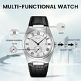 thumbnail image 5 of SKMEI Men's Casual Leather Watch Big Face Watch for Men，Fashion Business Dress Analog Quartz Waterproof Wrist Watch, 5 of 7