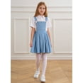 thumbnail image 2 of RUNQHUI Robe Salopette en Denim pour Filles, Bretelles Réglables, Jupe Salopette d'Été, Bleu Clair 16, 2 of 7