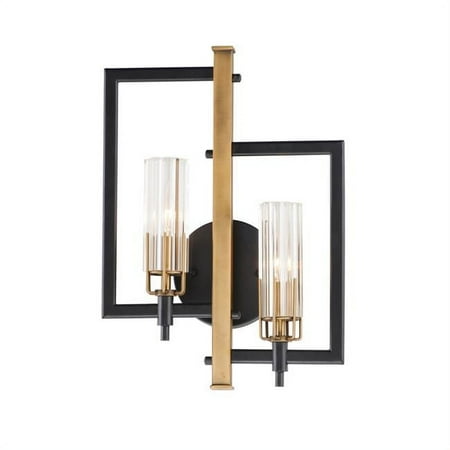 

Maxim 16115Cl Flambeau 2 Light 18 Tall Bathroom Sconce - Black