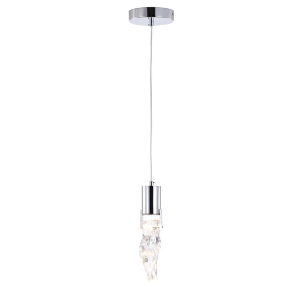 Bethel International LED Pendant Chrome Metal & Crystal