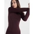 thumbnail image 5 of Avia Women's and Women's Plus Brushed Performance Top with Long Sleeves, Sizes XS-4X, 5 of 6