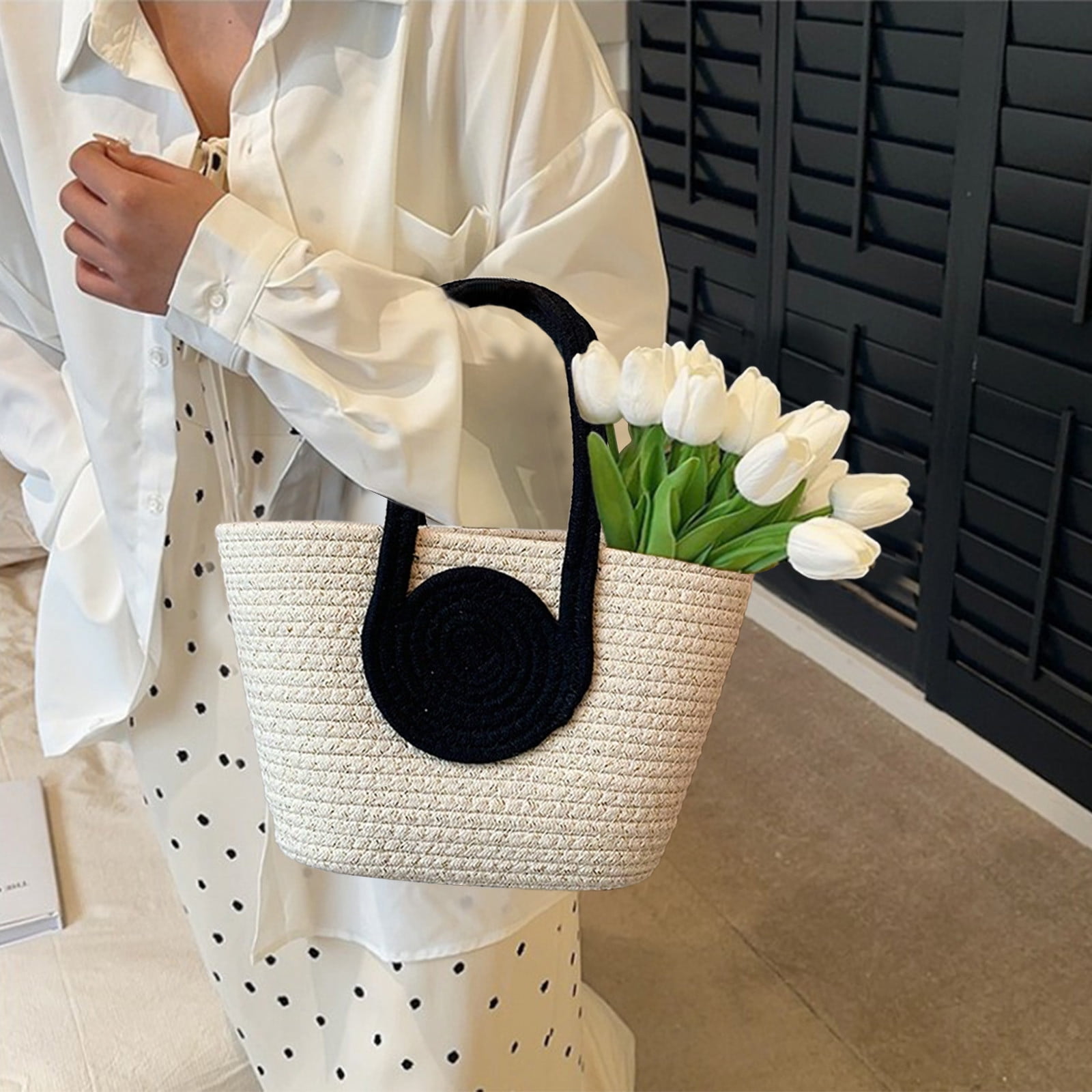 Grand Sac Fourre-tout Pour Femme En Simili Cuir PU - Marron, Bandoulière