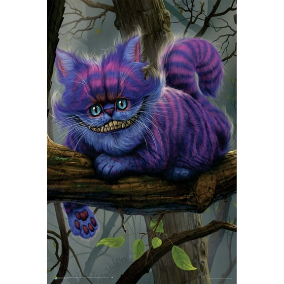 Cheshire Cat by Vincent Hie Non-Flocked Blacklight Poster 24" x 36"