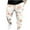 White, variant on IROINNID Men's Pants Relaxed Cigarette Christmas Trousers Print Elastic Waist Pants
