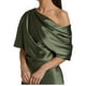 thumbnail image 4 of Vestido Namirate para la madre de la novia, talla grande, negro satinado, 4 of 7