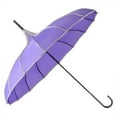 thumbnail image 2 of Long Handle Sun Umbrella, Retro Pagoda Parasol Umbrella, UV Protection Umbrella with Hook Handle for Photo Prop Decoration, 2 of 10