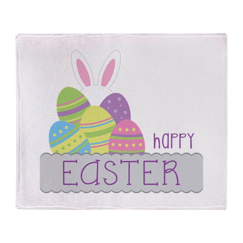 CafePress Happy EASTER Throw Blanket Soft Fleece Throw Blanket, 50