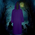 thumbnail image 2 of ZQUUVOU Adult Halloween Theme Tunic Hooded Robe Men Knight Cloak Fancy Cool Role Play Clothes Cape Coat Purple, 2 of 7