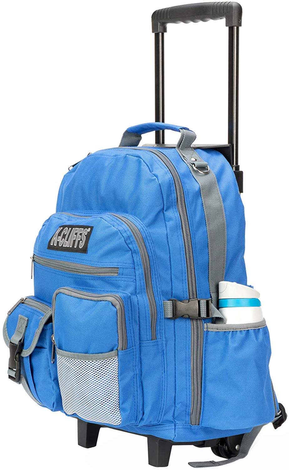 K-Cliffs Rolling Heavy Duty School Backpack with Wheels  Daypack multiple Pockets Royal - image 2 of 10